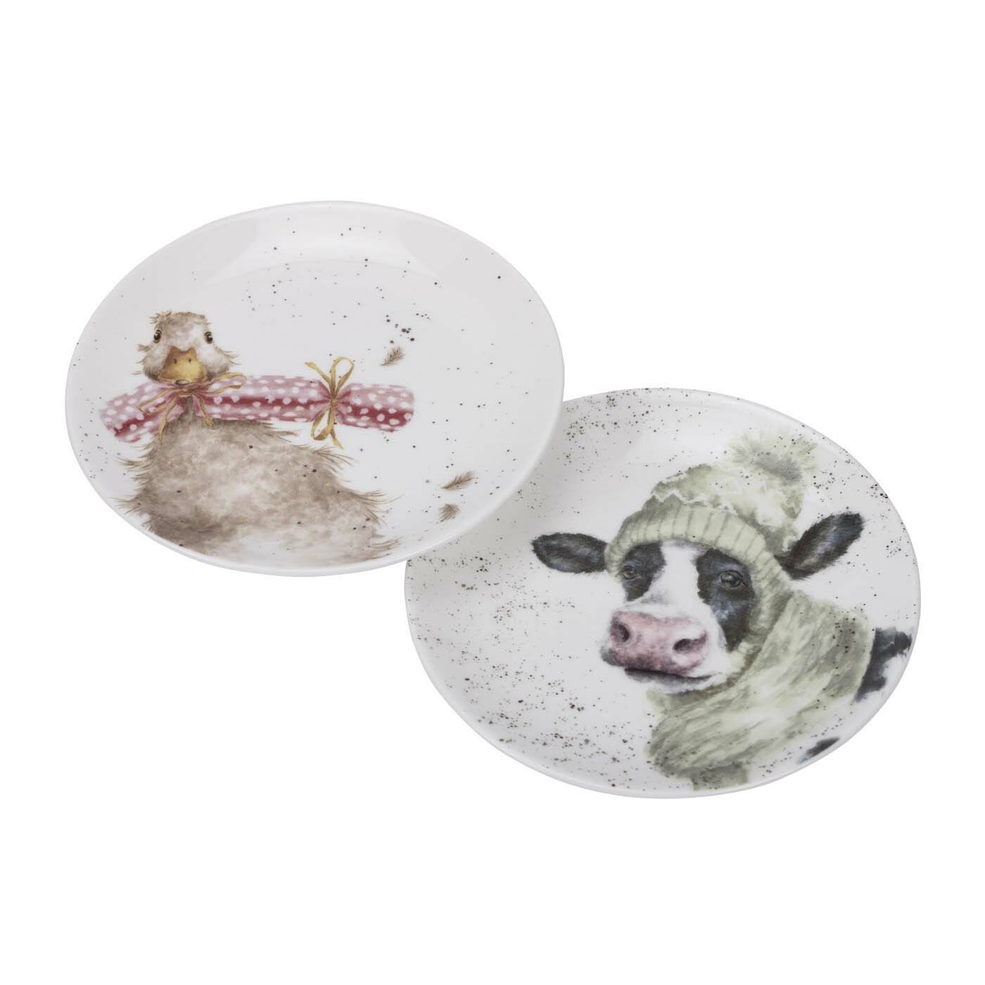 COUPE PLATE SET - COW AND DUCK
